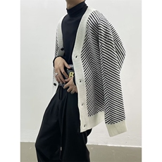 JY310-P58韩系百搭开衫毛衣潮男慵懒风针织衫外套网图，男装针织衫/毛衣，星座1501-3