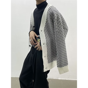 JY310-P58 韩系百搭开衫毛衣潮男慵懒风针织衫外套 网图图片