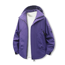 新品男士山系风连帽工装外套冲锋衣男女防风户外登山服518-P42，男装夹克，星座1403A