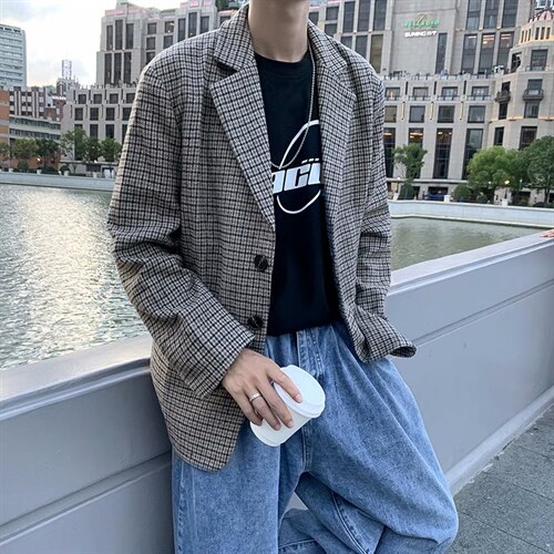男士格子西装外套K665P63图片