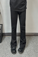 抖音品质弹力高街vibe纯色牛仔裤男款夏季修身微喇叭裤，男装牛仔裤，星座310A-4