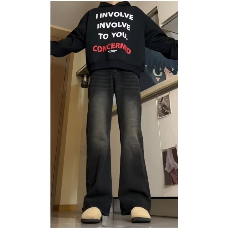 秋冬季美式高街牛仔裤男百搭休闲裤G1915/P45,男装休闲裤,电商D202-1