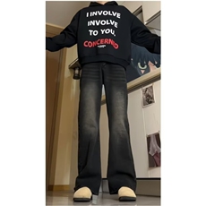 秋冬季美式高街牛仔裤男百搭休闲裤G1915/P45，男装休闲裤，电商D202-1