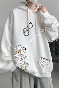 连帽卫衣男大码运动服帽衫外套WY2115-P35 加绒款-P40图片