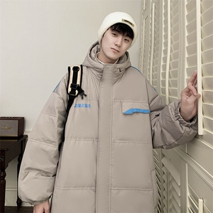 港风ins羽绒服男女同款带帽字母印花白鸭绒 Y5813-P190【特价】图片