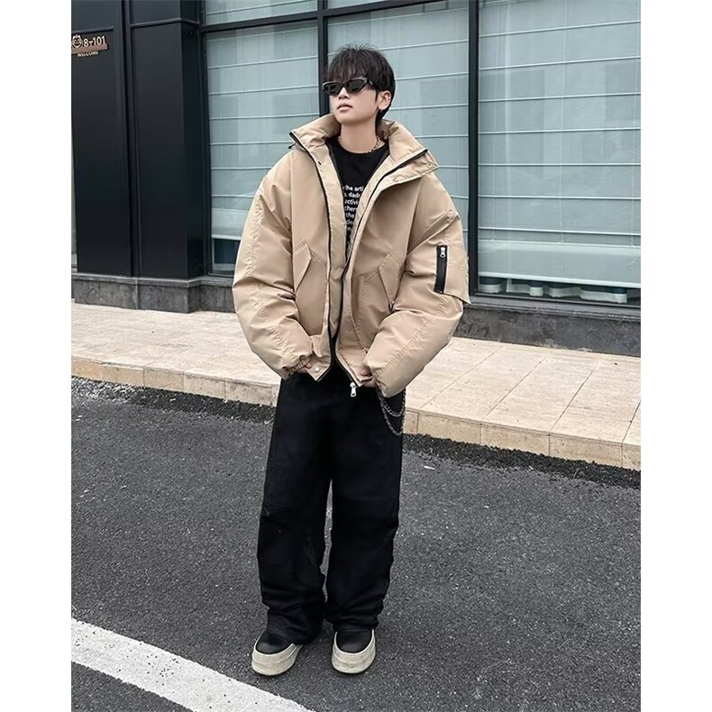 男冬季加厚保暖宽松棉衣外套2026新款棉袄潮牌8186/P98,男装棉衣,星座506