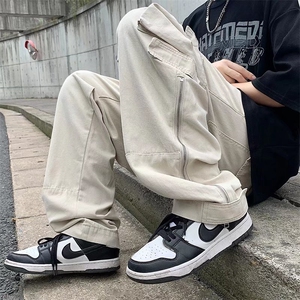 美式hiphop休闲多口袋工装裤男高街ins潮牌直筒阔腿裤 K4244-P45图片