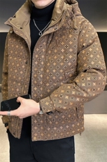 新款暗花皮羽绒服男休闲花纹外套控劵后288-A329-YR9866-P205，男装羽绒服，电商A329