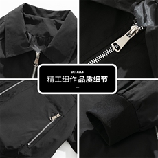 新款2025秋季男士外套夹克工装休闲潮流宽松翻领夹克Q5565-P70，男装夹克，星座610（原A335）