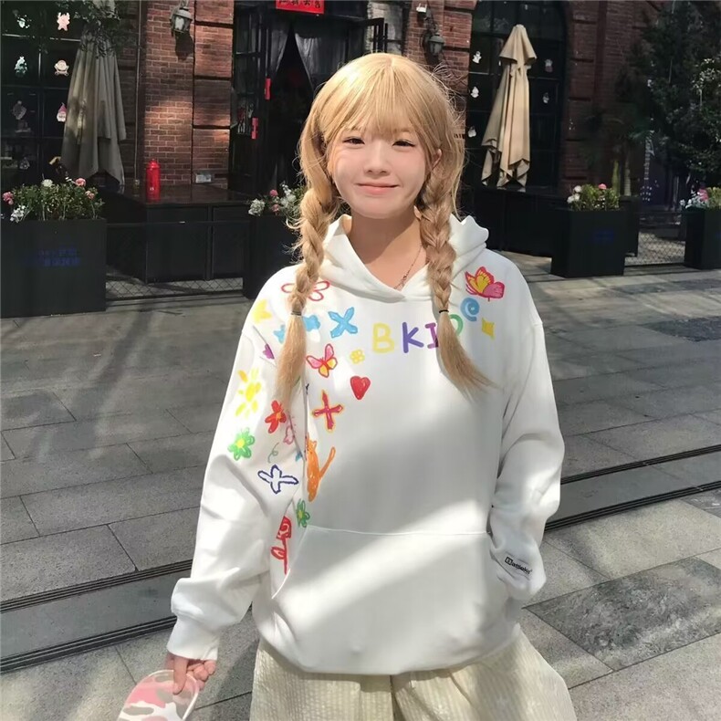 美式高街连帽卫衣男款2025秋冬新款时尚宽松休闲百搭情侣上衣外套图片