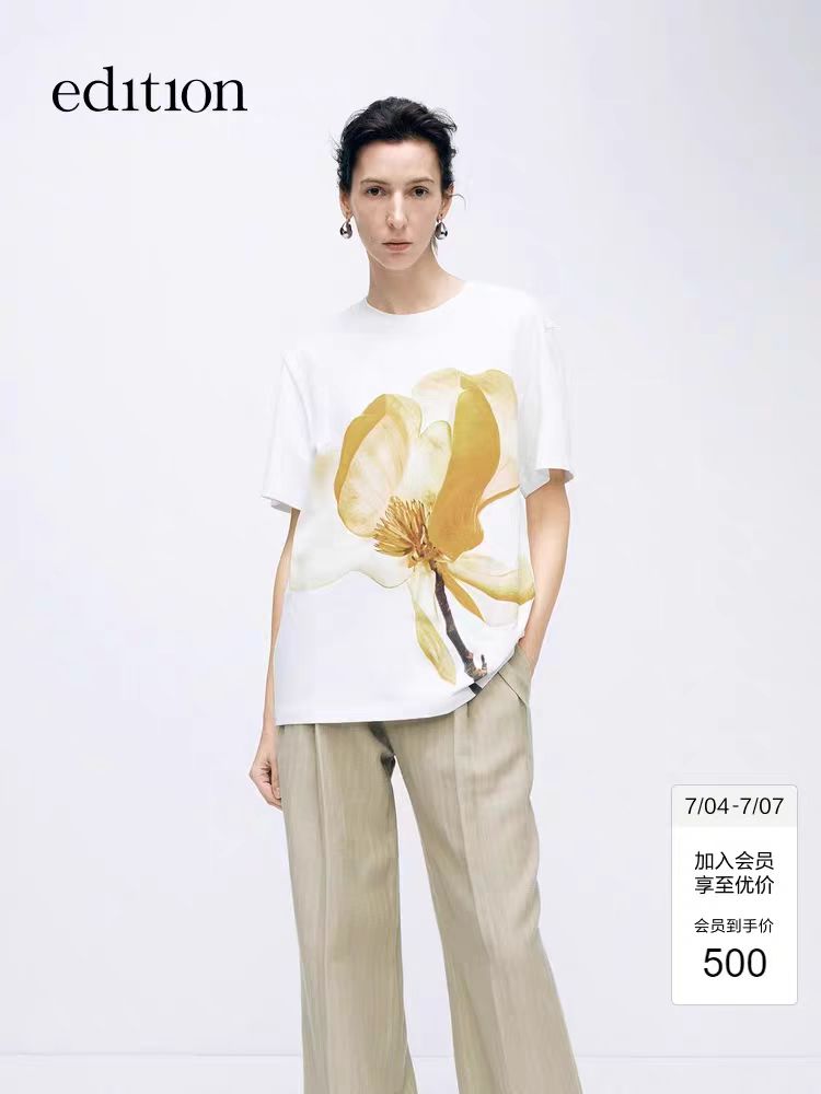 印花T恤夏季时尚百搭休闲风短袖图片