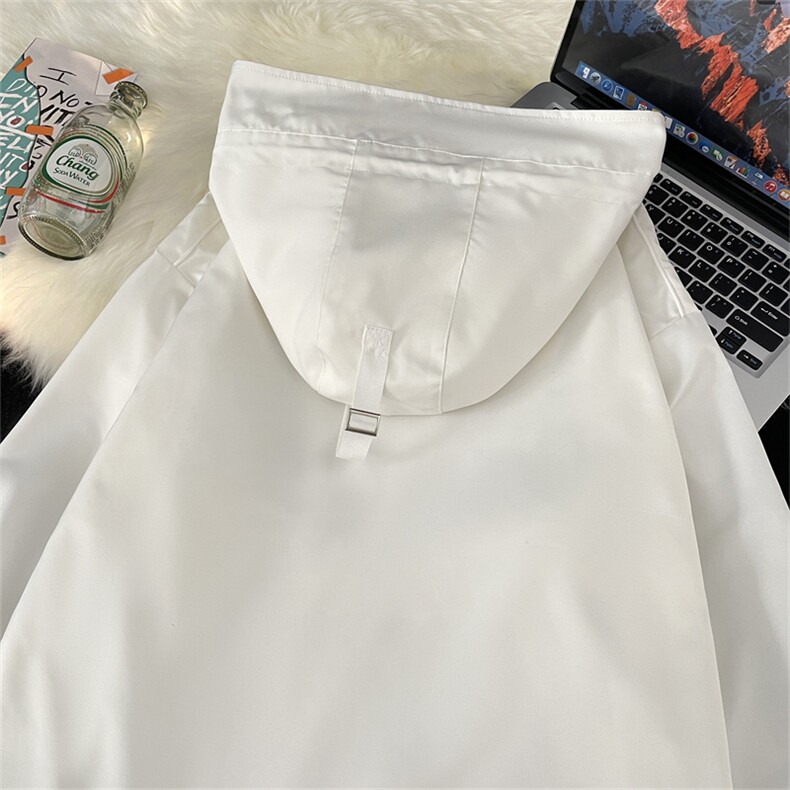 MC754-P55新款潮牌口袋工装连帽冲锋衣单层小牛津,男装夹克,星座1611A