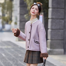 2025冬季新款~~双面穿皮毛一体，女装棉衣/棉服，意芙
