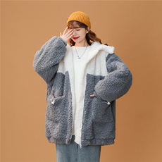 1中性风羊羔毛棉衣女宽松潮扎染情侣毛绒外套女YG7507P120控148，女装棉衣/棉服，星座226-2
