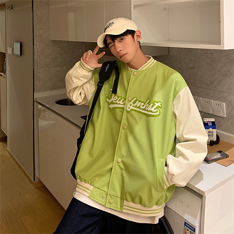 春秋季港风休闲刺绣夹克ins潮流外套美式高街棒球服W1729-P68,男装夹克,星座512-4