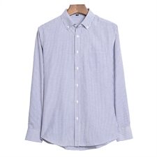H5616钱塘2020-1秋冬男士粗格子牛津纺衬衣P42，男装衬衫，钱塘207-1