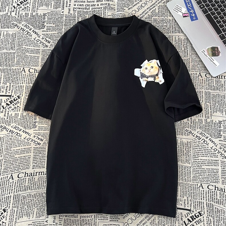 抖音直播高克重质量t恤男女潮流宽松半袖体恤衫517A-2-T6635-P28,男装T恤,星座517A-2