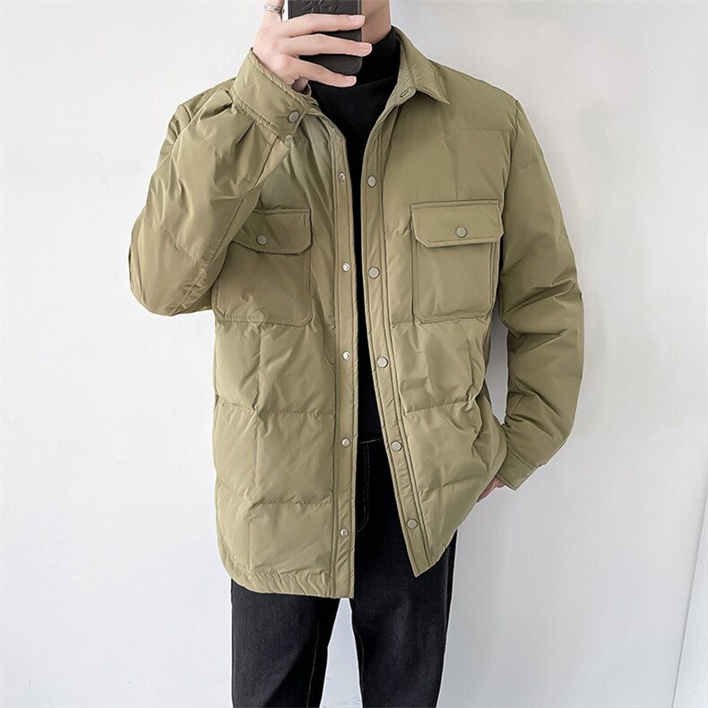 80%标白鸭绒冬装加厚保暖羽绒服日系宽松休闲外套YR8022-P205,男装羽绒服,电商A413