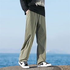春季宽松束脚长裤户外运动防水直筒冲锋裤潮-海景-5067-P30黑色，男装休闲裤，星座307-3(原516-1)