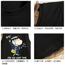 BX25240-P20港风运动汗背心男大码汗衫男无袖T恤男砖墙，男装T恤，电商A040A