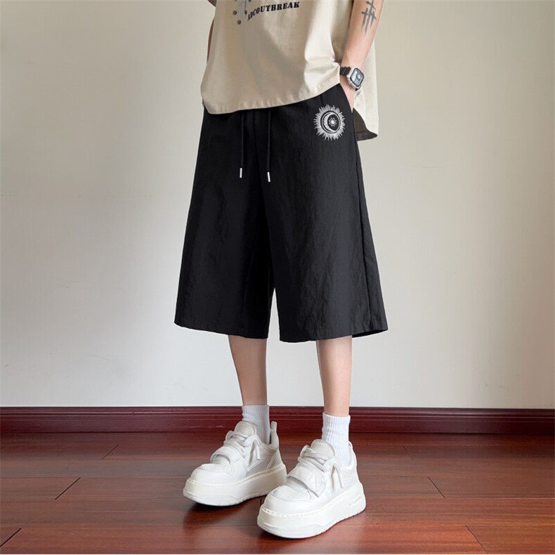 抖音品质美式印花机能速干宽松休闲七分裤B315-K25410-特p30控58图片