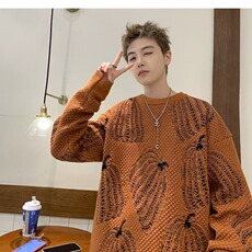 网图片秋冬毛衣男针织衫秋冬季百搭潮流套头外套男士MZ593-P68，男装针织衫/毛衣，星座412
