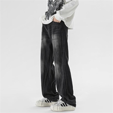 XZ221-1高品质高街复古水洗直筒设计感休闲牛仔裤K910-P55控78，男装牛仔裤，星座221-1