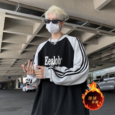 黑色拼花灰袖（加绒）