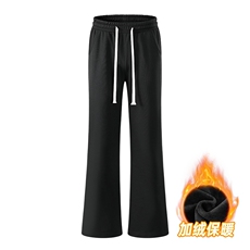 秋冬季垂感显瘦加绒保暖微喇斜切弯刀百搭潮时尚休闲裤25109-P39，男装棉衣，电商B306