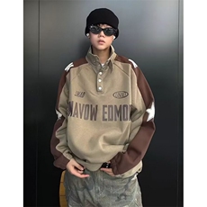 立领卫衣男春秋季新款美式宽松上衣服大码休闲套头外套TD846，女装短外套，星座1116A（原606A-3）