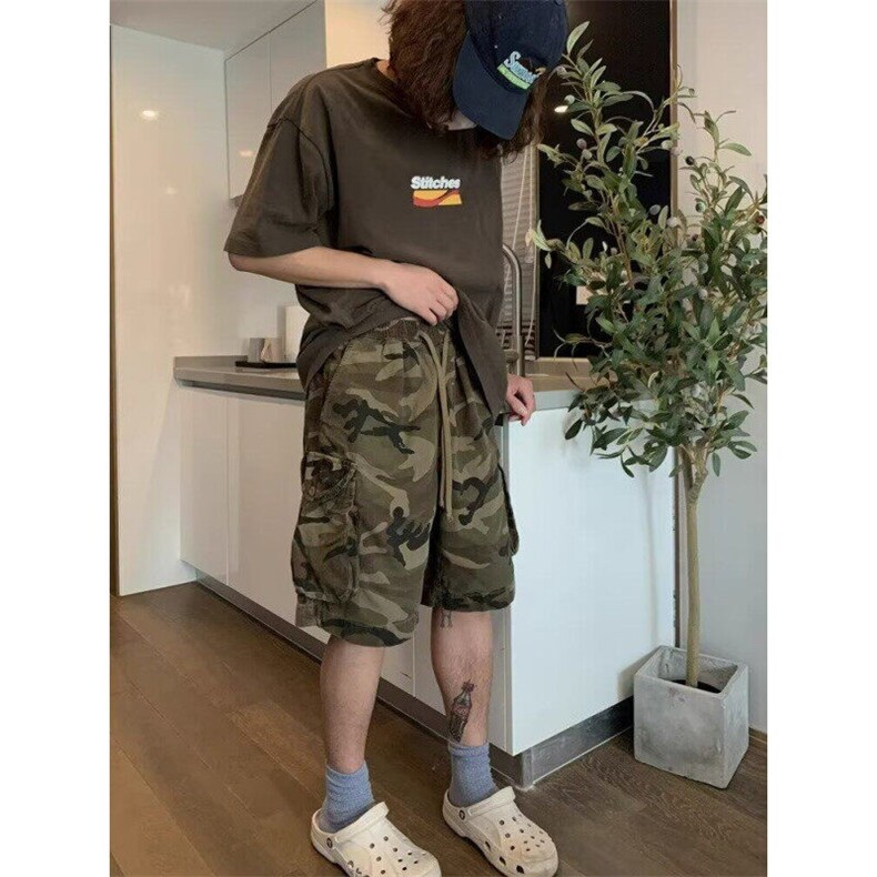 W9718-P40网图现货ins百搭潮流原宿日系慵懒迷彩休闲裤时尚简约,男装休闲裤,星座1608-2