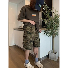 W9718-P40网图现货ins百搭潮流原宿日系慵懒迷彩休闲裤时尚简约，男装休闲裤，星座1608-2