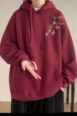 400g重磅印花连帽卫衣秋冬潮牌大码宽松外套M-5XLP50控68，女装短外套，电商B219B