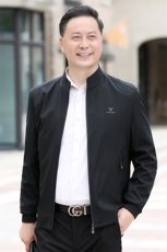 男士2023年春秋季新款长袖中老年休闲拉链夹克立领潮流宽松上衣男，男装夹克，电商B212（原钱塘6029）