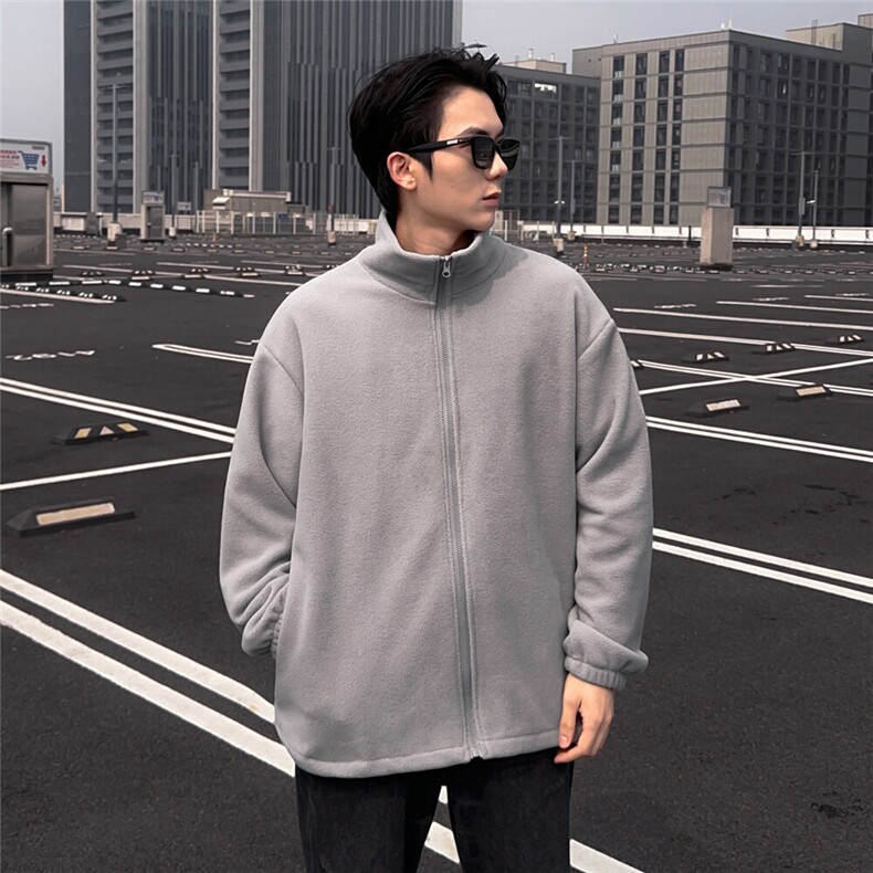 摇粒绒开衫卫衣男加厚打底衫男士外套立领潮A266-D01-P30特批,男装卫衣,电商A266