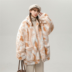 1中性风羊羔毛棉衣扎染大码M-5XL毛绒棉服外套女YG7503P128控168，男装棉衣，星座226-2
