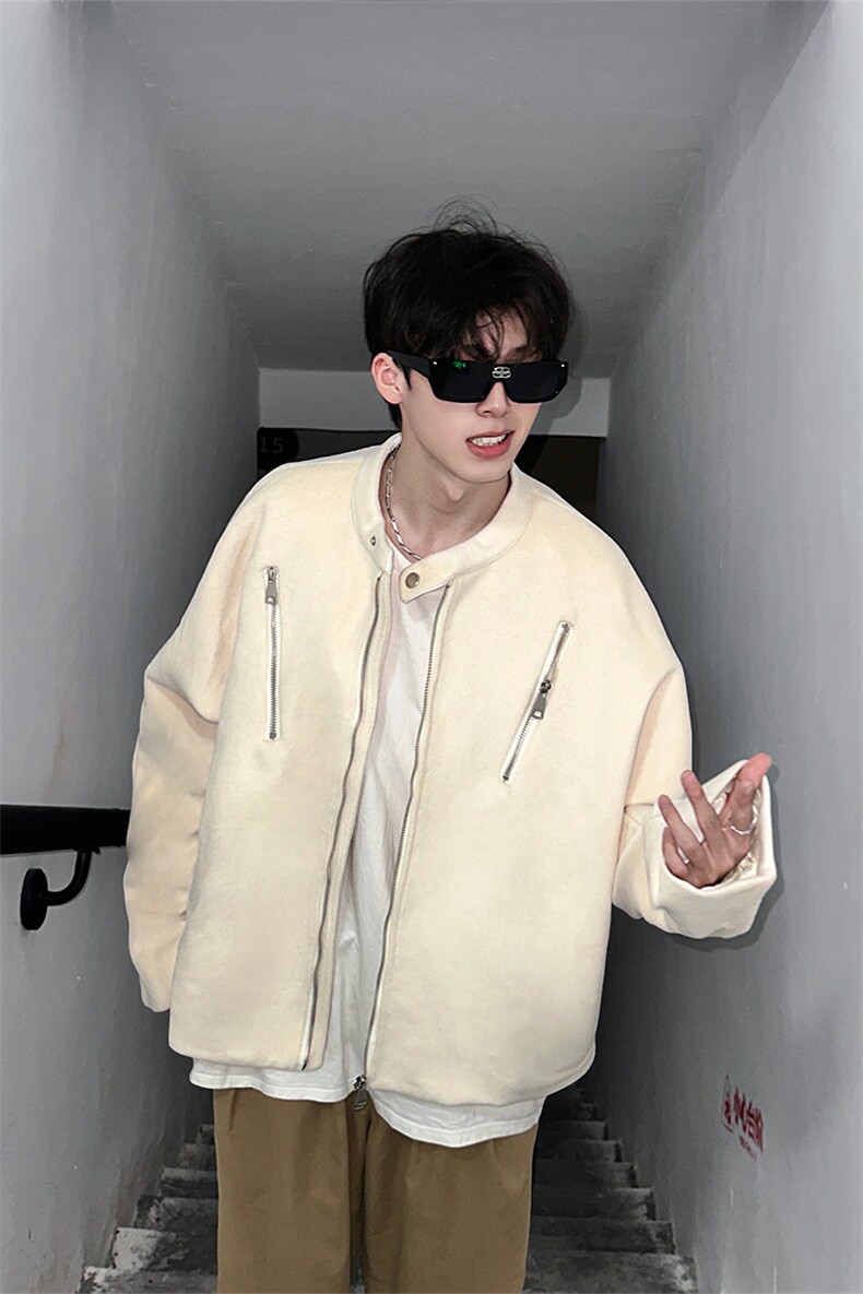 多拉链小众设计感夹克男生秋季潮牌棒球服外套XZ514-2-24264-P115,男装夹克,星座514-2(原B239)