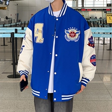 秋款棒球服夹克外套男潮牌潮流字母刺绣情侣学生22129-P80控128，男装夹克，星座717