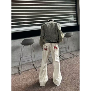 秋季新款美式复古夹克水洗外套 带垫肩  GM8840 P75图片
