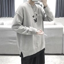 2021秋冬港风毛衣男生宽松潮男毛线衣针织衫229M11P65，男装针织衫/毛衣，星座229