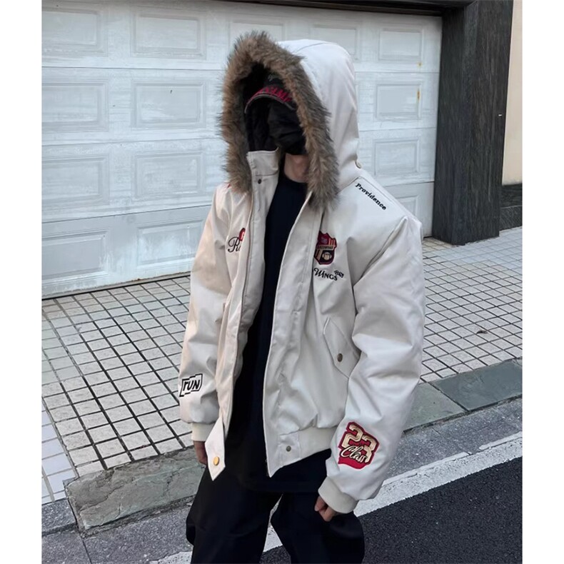 网图美式刺绣徽章座山雕棉衣外套棉服保暖夹克A025-PY1175-P105,男装夹克,电商A025