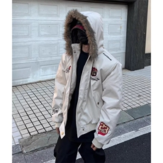 网图美式刺绣徽章座山雕棉衣外套棉服保暖夹克A025-PY1175-P105，男装夹克，电商A025