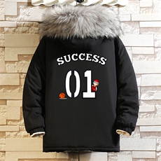 MM48201-P130冬季大毛领衣男士大码加厚袄男服砖墙，男装棉衣，电商A040A