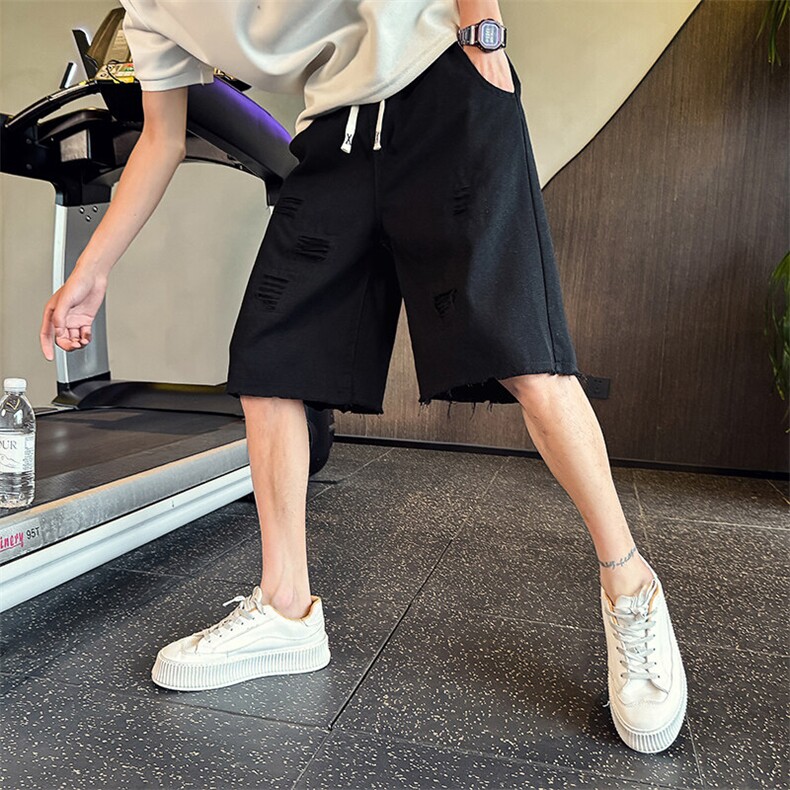 ND90-P55美式牛仔短裤男夏季潮流五分裤宽松直筒休闲短裤，男装牛仔裤，星座215（原电商B249）