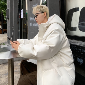 港风连帽鳄鱼纹金属装饰设计大码潮流休闲棉衣男MY77744P128控168