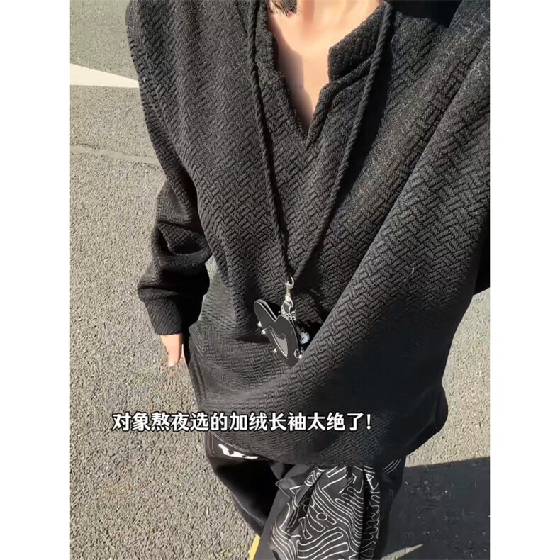 XZ809A/SYR59/特P24/控48/加绒特P34/控58 小香风雪尼尔V领卫衣图片