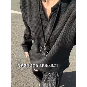 XZ809A/SYR59/特P24/控48/加绒特P34/控58 小香风雪尼尔V领卫衣图片