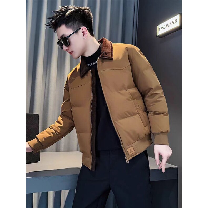 (网图)潮流翻领棉衣休闲宽松百搭痞帅时尚棉服保暖313B-1501-P120,男装棉衣,星座313B