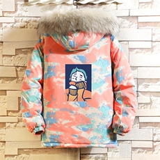 MC49042-P135大毛领迷彩衣男大码加厚服男袄子砖墙挂拍，男装棉衣，电商A040A