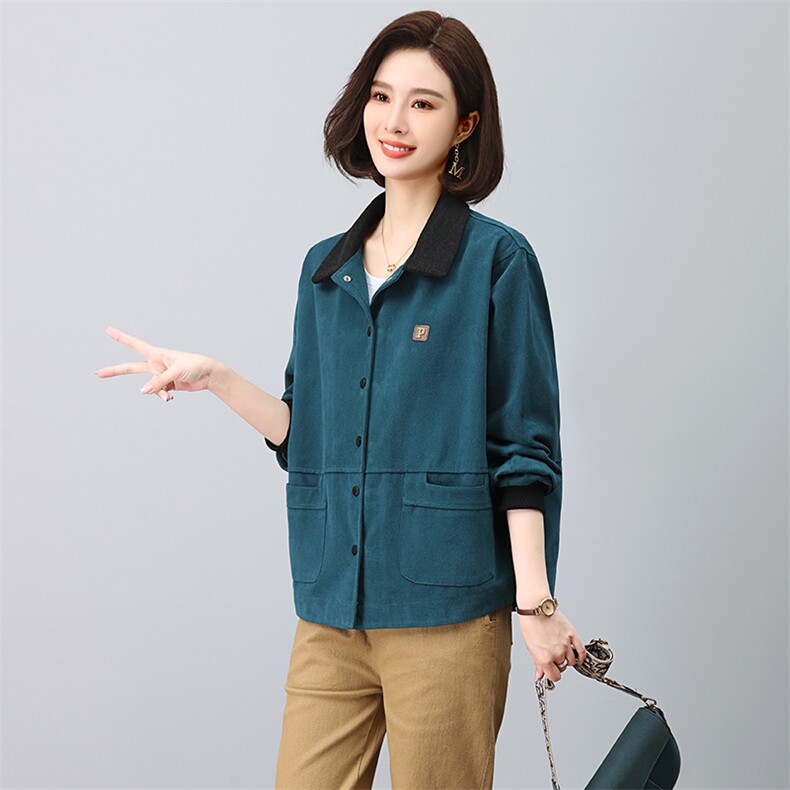 妈妈春装休闲外套短款小个子上衣中老年女装时尚洋气40岁开衫,女装短外套,忆绮罗